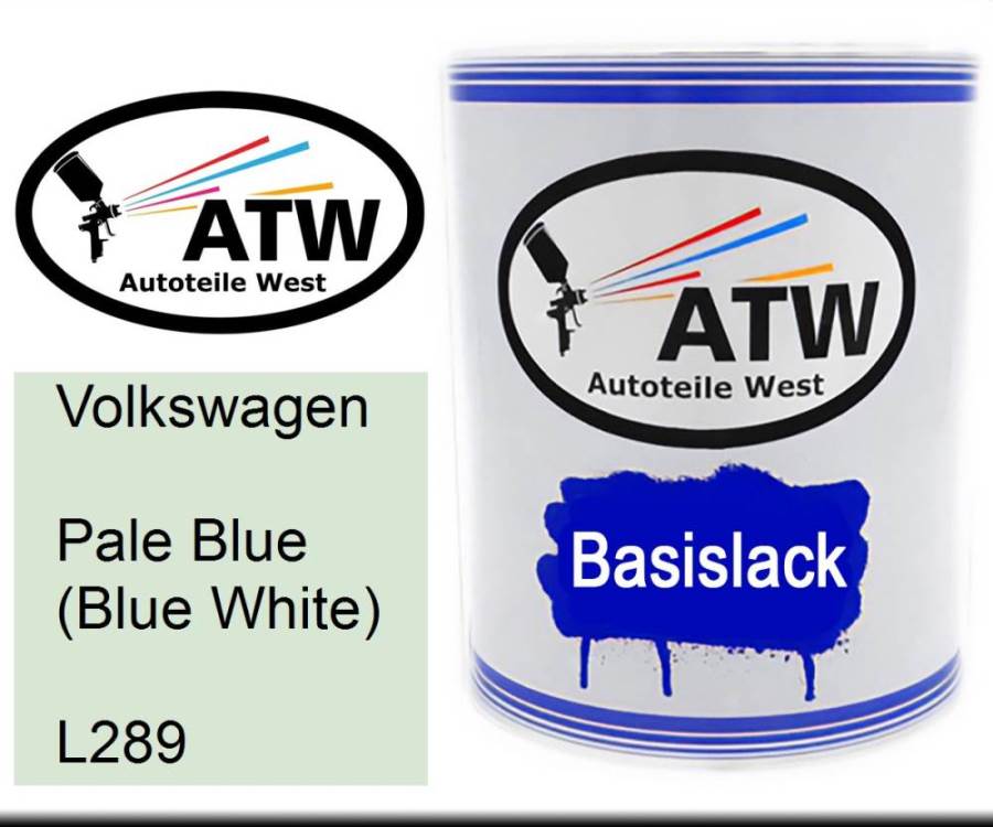 Volkswagen, Pale Blue (Blue White), L289: 1L Lackdose, von ATW Autoteile West.